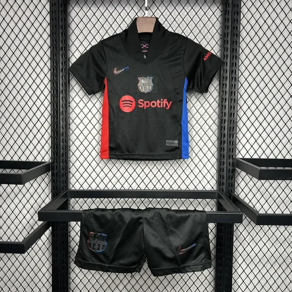 24-25 Barcelona Away Soccer Kids Jersey+Shorts - Image 3
