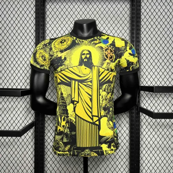 2024 Brazil Christ the Redeemer Special Kit Player Version Shirt Football - Image 3