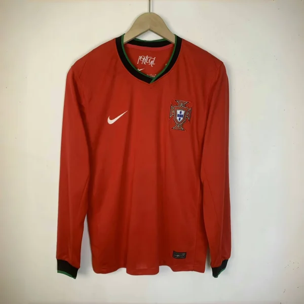 2024 Portugal Home Long Sleeve Jersey Euro - Image 3