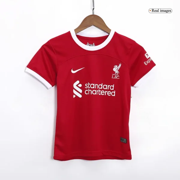 23-24 Kids Liverpool Home Jersey Kit - Image 2