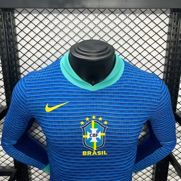 Nike Authentic Soccer Jersey Brazil Away Shirt Long Sleeve 2024 - Image 4