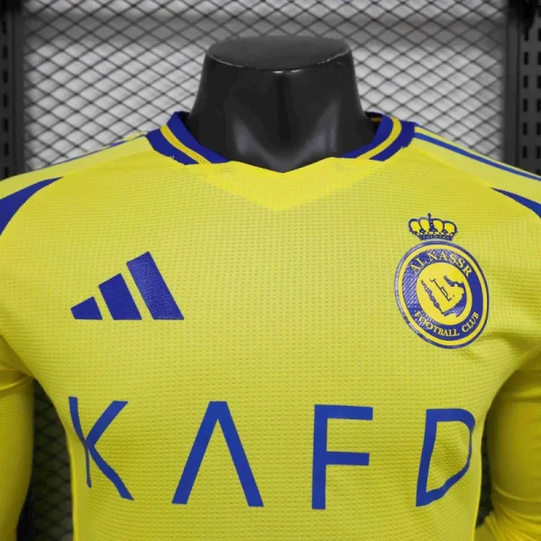 24-25 Al Nassr Home Long Sleeve Jersey Player Version - Image 6