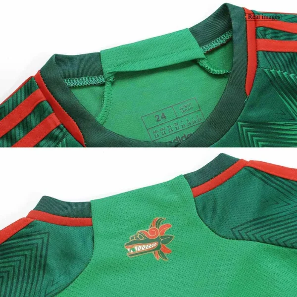 Mexico Kids World Cup 2022 Jersey Home Kit (Jersey+Short) - Image 9