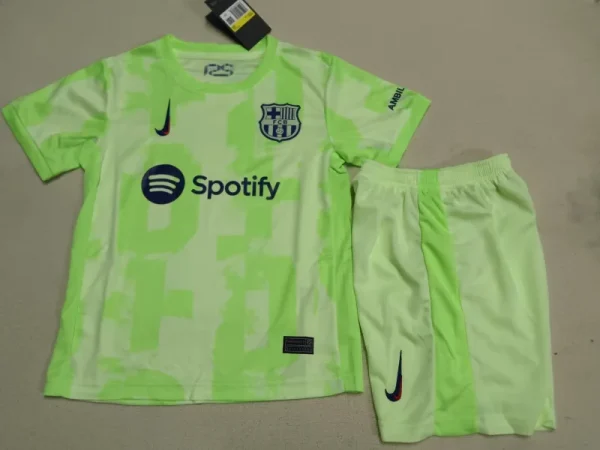 2024-25 Kids Barcelona Third Kit(Jersey+Short) Without Spofity Text - Image 3