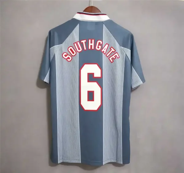1996 England Retro Soccer Jersey Away Replica Euro Cup - Image 3
