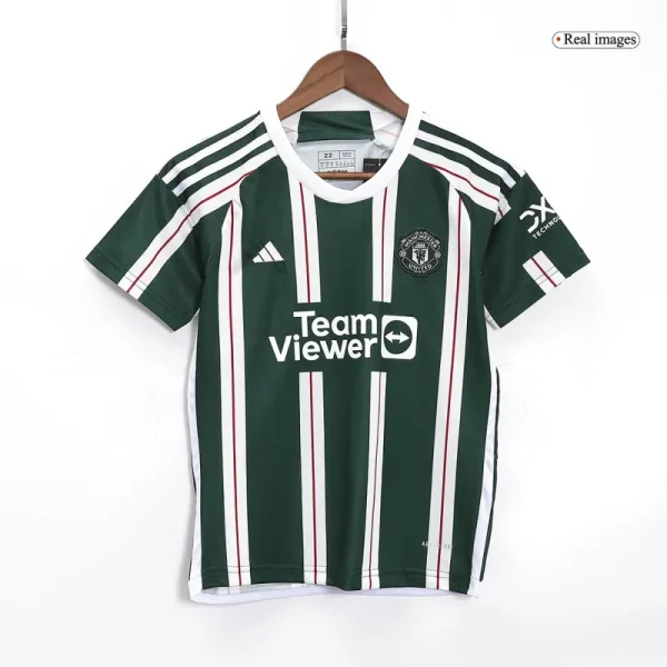 23-24 Kids Manchester United Away Jersey Kit - Image 4