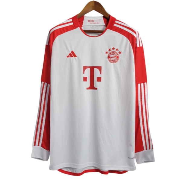 23-24 Bayern Munich Home Long Sleeve Jersey - Image 3