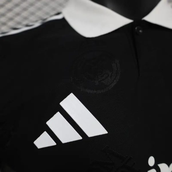 2025-26 Real Madrid Men's Polo Shirt Black - Image 4