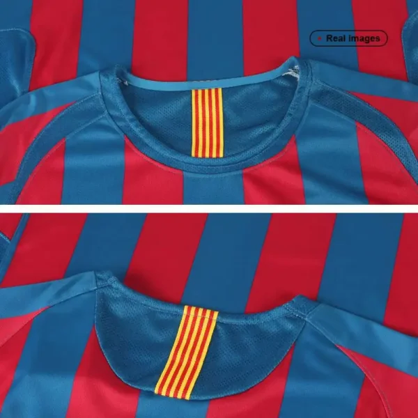 2005/06 Barcelona Retro Long Sleeve UCL Edition Home Jersey - Image 6
