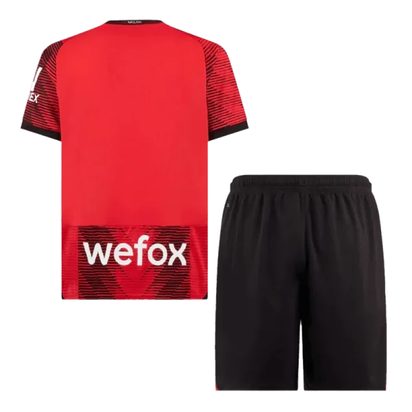 23-24 AC Milan Home Kit(Jersey+Shorts) - Image 2