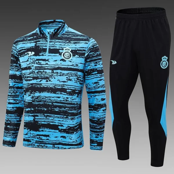 2024/2025 Al-Nassr Half-Pull Training Suit Blue Black Football Shirt - Image 7
