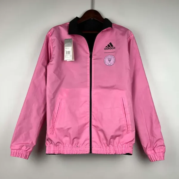 2023-2024 Inter Miami Reversible Windbreaker（black-pink）Soccer Jersey 1:1 Thai Quality - Image 3