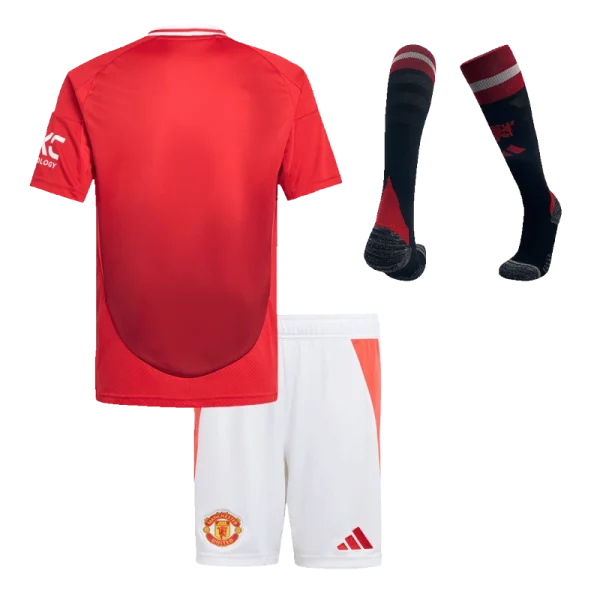 2024-25  Kids Manchester United Custom Home Full Soccer Kits - Image 2