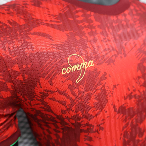 2025 Portugal Red Flower Special Edition Player Version Shirt - Image 4