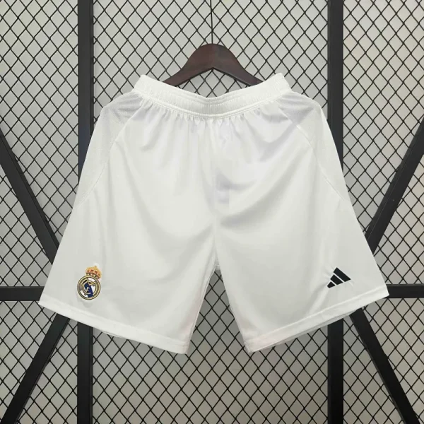 24-25 Real Madrid Home Soccer Shorts - Image 3