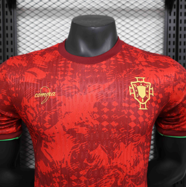 2025 Portugal Red Flower Special Edition Player Version Shirt - Image 3