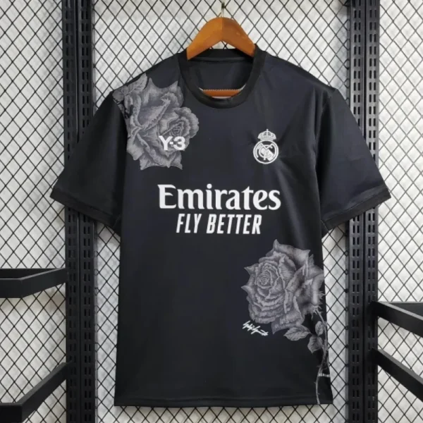 23-24 Real Madrid Y-3 Fourth Jersey Black - Image 3