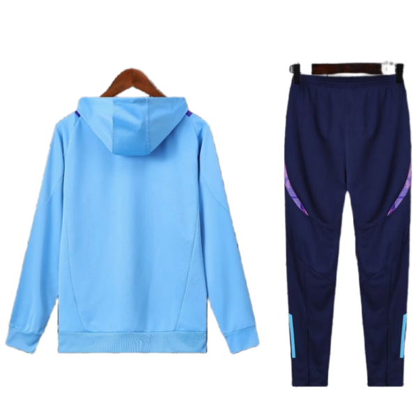 Adidas Argentina Nation 2024-25 Hooded Blue Training Tracksuit Kit - Image 2