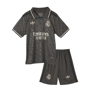 Real Madrid 24-25 Third Away Grey Kids Kits Jersey+Shorts