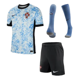 2024 Portugal Away Whole Kit(Jersey+Shorts+Socks) Euro