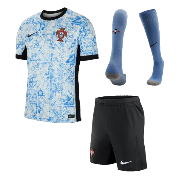 2024 Portugal Away Whole Kit(Jersey+Shorts+Socks) Euro