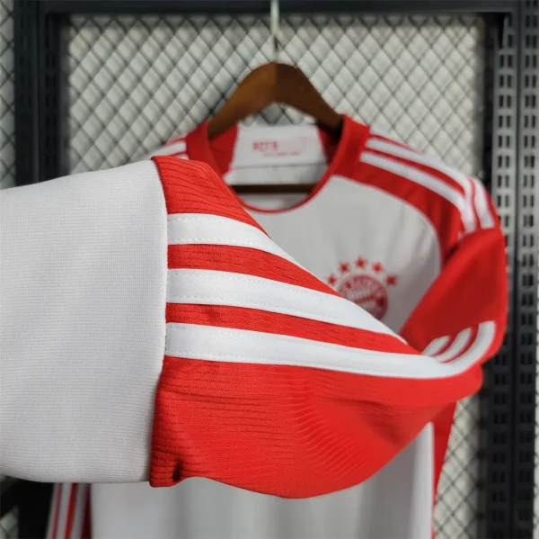 23-24 Bayern Munich Home Long Sleeve Jersey - Image 9