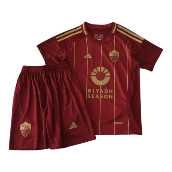 24-25 AS Roma Home Kids Kit Jersey+Shorts
