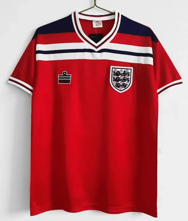 1982 England Retro Soccer Jersey Away Replica - Image 3