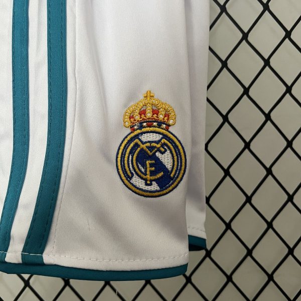 Real Madrid 17-18 Home Retro Kids Kit Soccer Jersey - Image 10