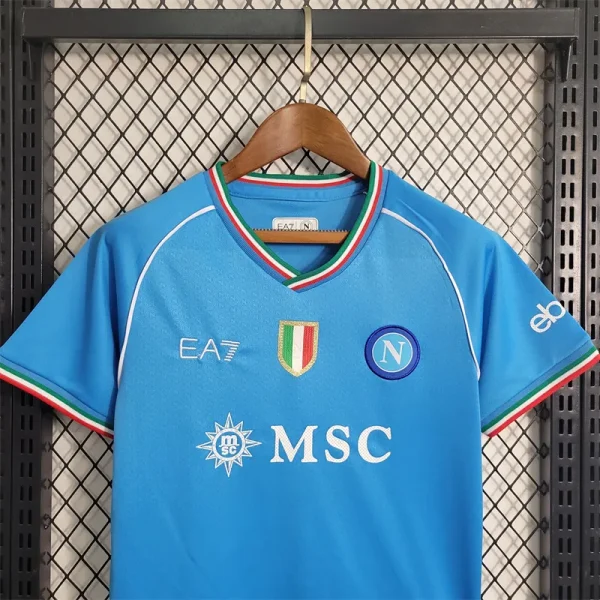 2023/24 Kids Napoli Home Kit(Jersey+Shorts) - Image 3