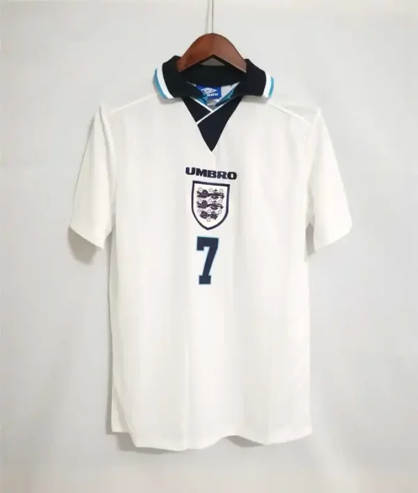 1996 England Retro Jersey Home Replica Euro Cup - Image 4