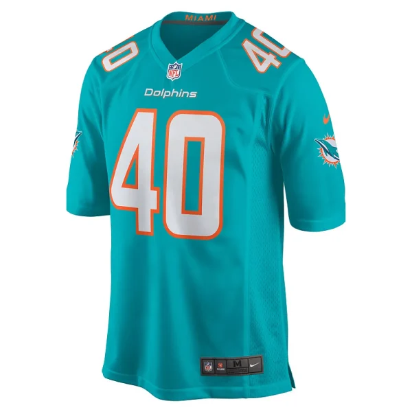 Men's Miami Dolphins Nik Needham Nike Aqua Game Jersey - Image 2