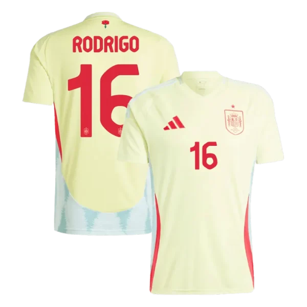 Spain Away Jersey RODRIGO #16 LAMINE YAMAL #19 MORATA #7 Euro 2024 - Image 2