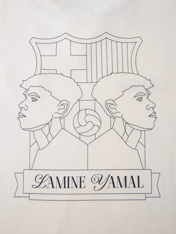 Barcelona Lamin Yamal commemorative white 304 POLO Shirt 24-25 - Image 12