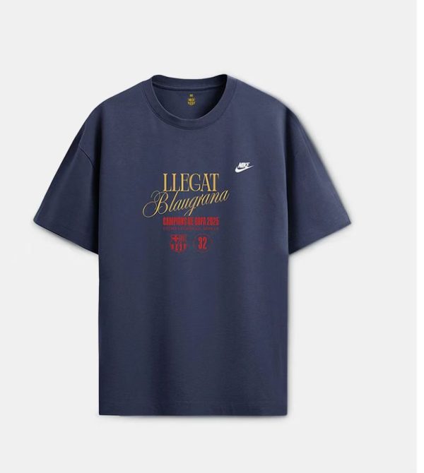 Barcelona 2024-25 King's Cup Champion T Sleeve - Image 2