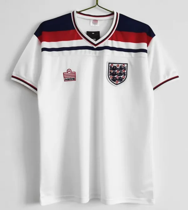 1982 England Retro Soccer Jersey Home Replica - Image 3