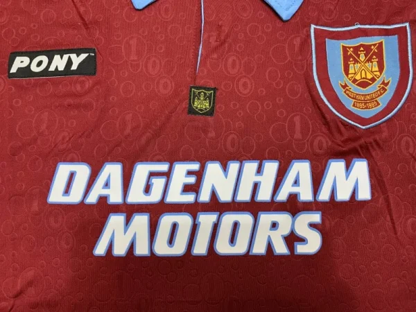 West Ham United 100th Anniversary 1995/96 Retro Jersey - Image 6