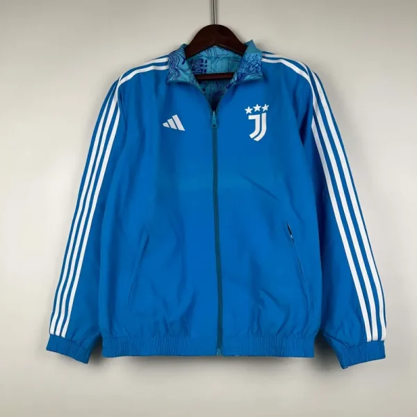 2023-2024 Juventus Reversible Windbreaker Blue Soccer Jersey 1:1 Thai Quality - Image 3