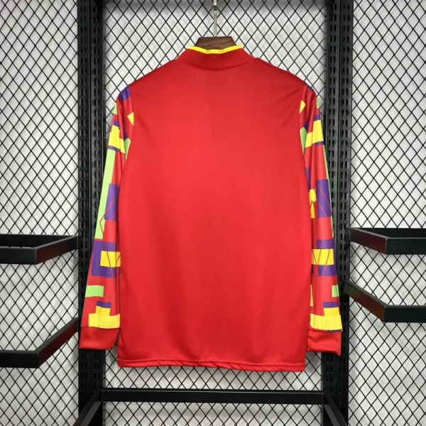 England Nation 95-96 Retro GoalKeeper Long Sleeve Kit Vintage Shirt Soccer Jersey - Image 7
