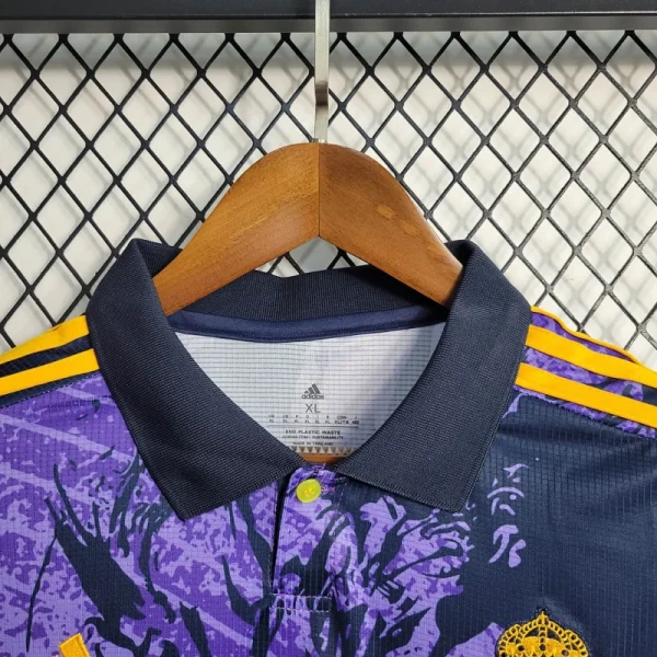 23-24 Real Madrid Chinese Dragon Purple Football Shirt - Image 4