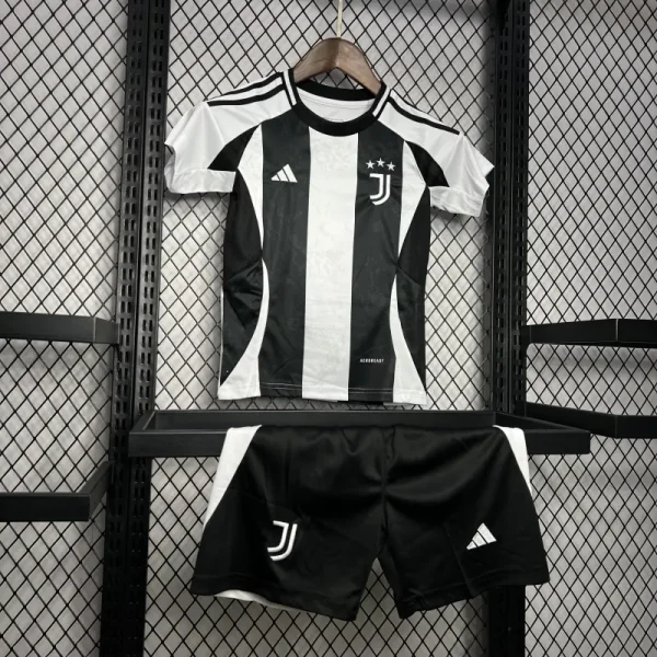 24-25 Juventus Home Soccer Kids Kit Jersey+Shorts - Image 8