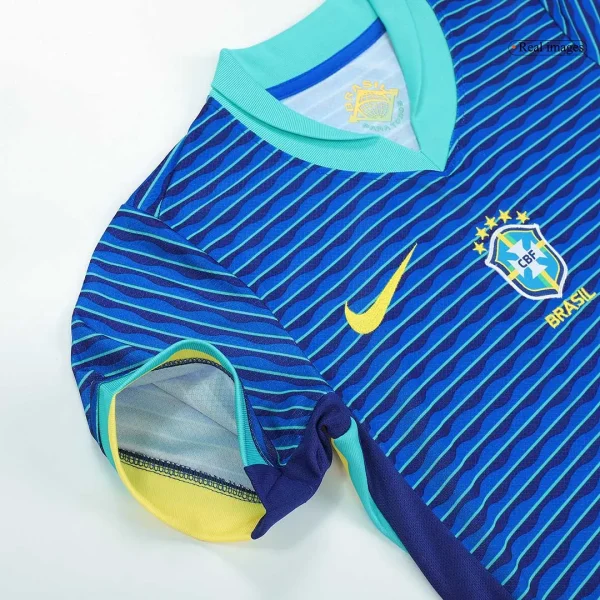 Kids Brazil Custom Away Full Soccer Kits 2024 - Image 6