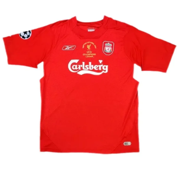 2005 Liverpool Gerrard #8 Retro UCL Final Jersey - Image 2