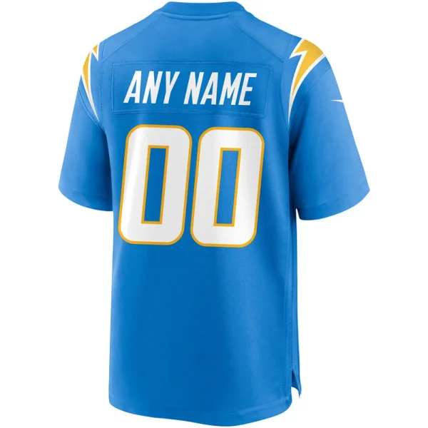 Men's Los Angeles Chargers Nike Powder Blue Custom Game Jersey - Image 2