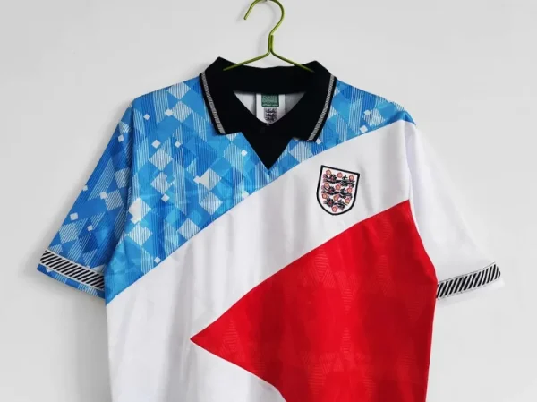 1990 England Retro Soccer Jersey Mash-Up - Image 3