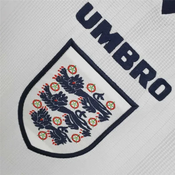 1996 England Retro Jersey Home Replica Euro Cup - Image 7