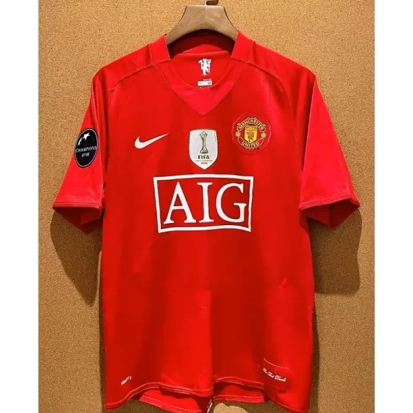 2007/08 Manchester United Retro Jersey Home - Image 7