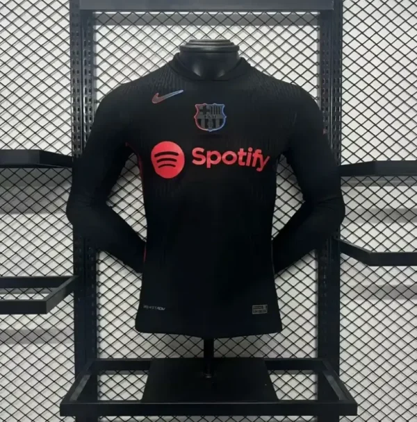 24-25 Barcelona Away Jersey Long Sleeve Player Version - Image 3