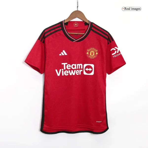 23-24 Manchester United Home Kit Jersey+Short - Image 3