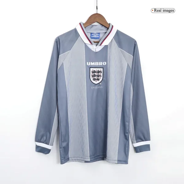 1996 England Retro Away Long Sleeve Jersey Replica Euro Cup - Image 3